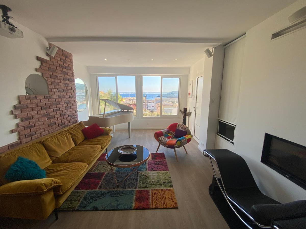 Au Coeur Du Parc National Du Massif Des Calanques, La Flibuste Des Goudes, Maison 2 Chambres, Climatisee, Jardins, Solarium, Proche Plage, Large Vue Mer Marseille Exteriör bild